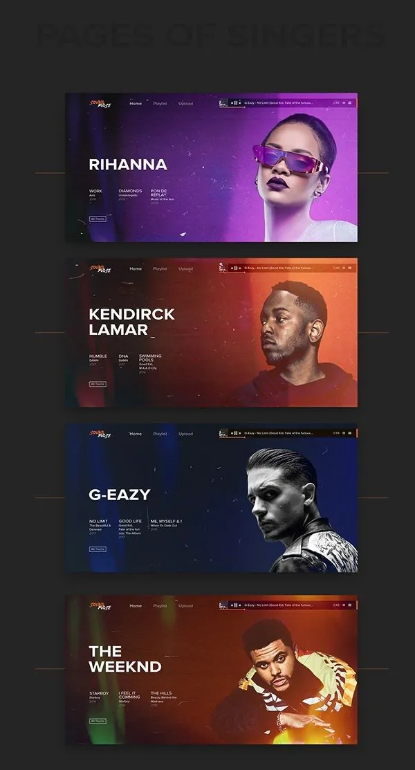 Artist page reference